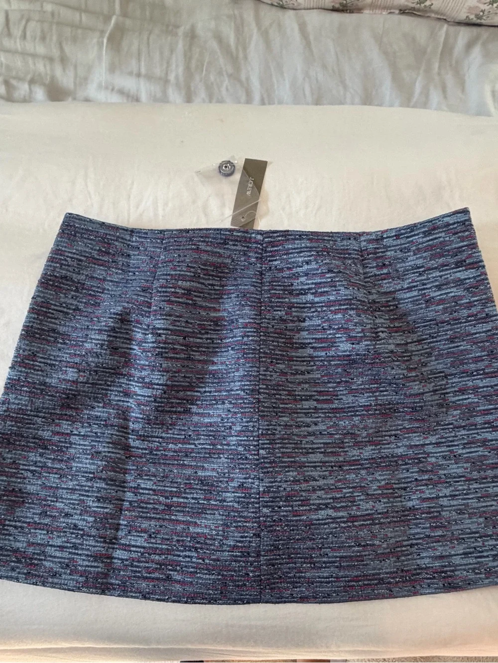 NWT J. Crew Fairfax Blue Button-Front Mini Skirt